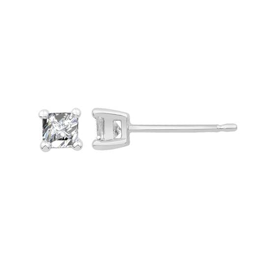 0.36ct VS/F-G Princess Diamond Stud Earrings