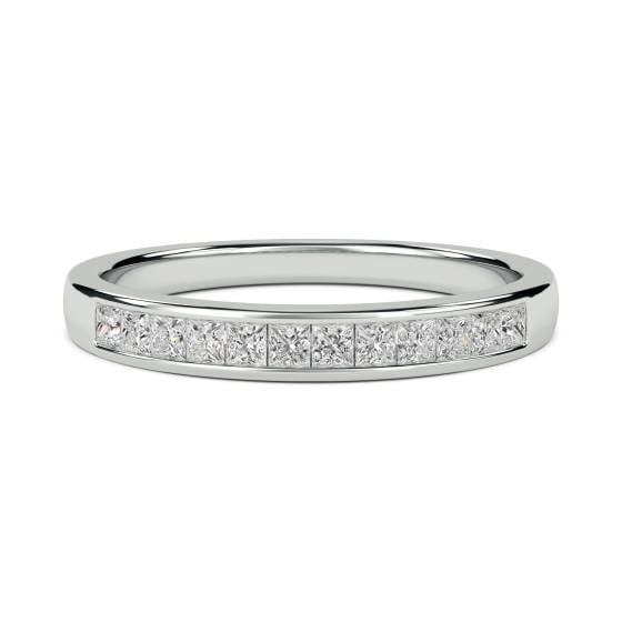 0.25ct VS/E-F 3mm Elegant Princess Diamond Eternity Ring