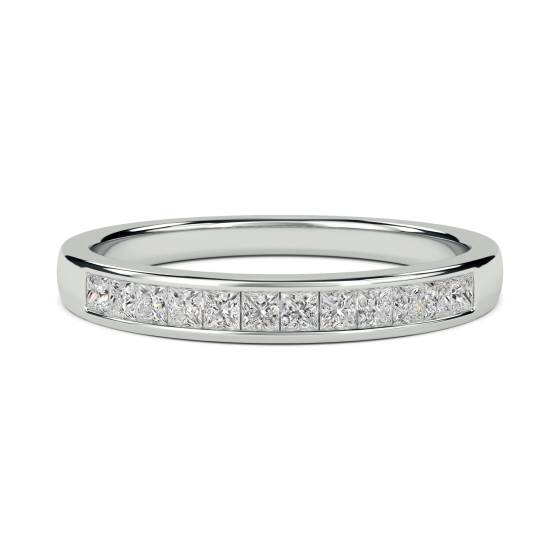 0.28ct VS/E-F 3mm Elegant Princess Diamond Eternity Ring