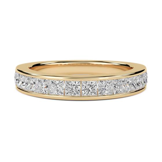 1.00ct VS/E-F 4mm Princess Diamond Half Eternity Ring