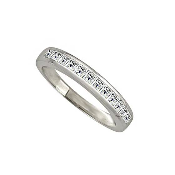 0.31ct VS/E-F 3mm Elegant Princess Diamond Eternity Ring