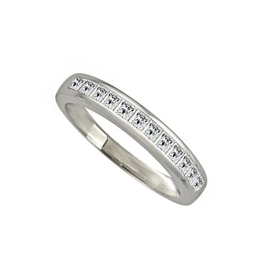 0.33ct VS/E-F Princess Diamond Eternity Ring