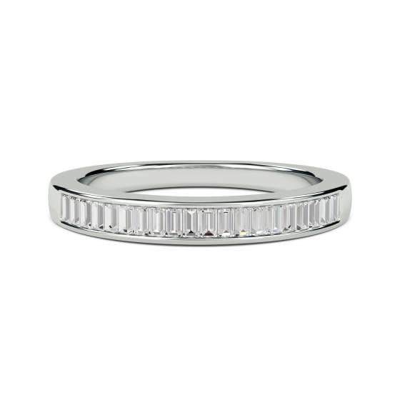 0.35ct VS/F-G 3.5mm Elegant Baguette Diamond Eternity Ring