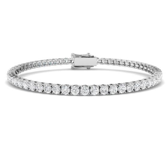 5.00ct SI1/G Round cut Diamonds Tennis Bracelet in 18k White Gold