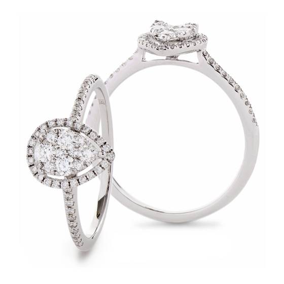 0.43ct VS/F-G Round Cluster Diamond Ring