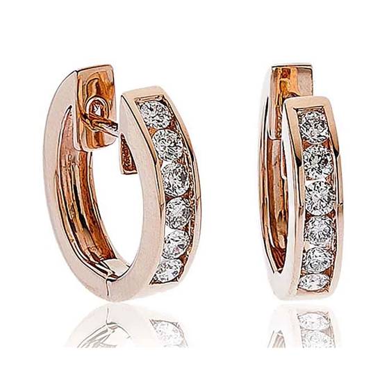 0.35ct VS/F-G Classic Round Diamond Hoop Earrings
