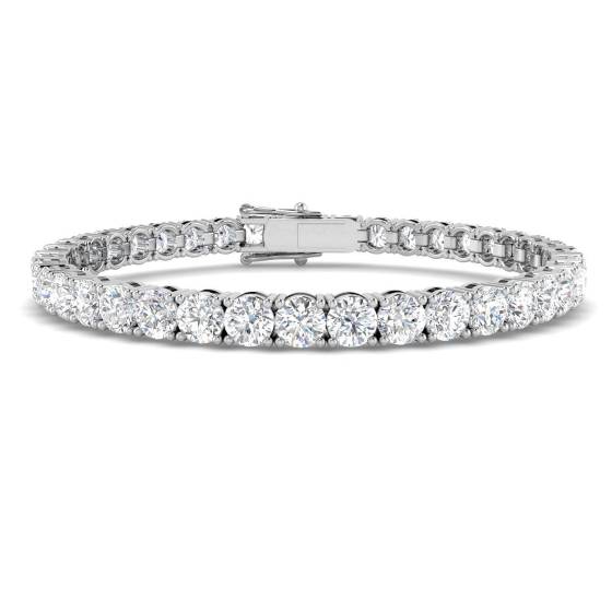 15.05ct SI2/G Round cut Diamonds Tennis Bracelet in 18k White Gold