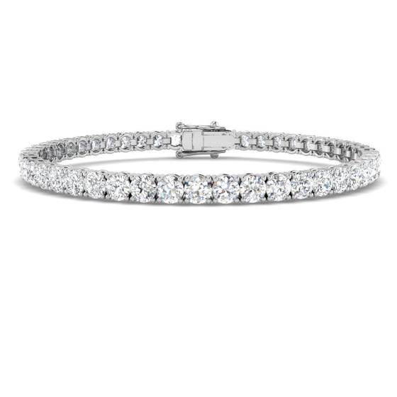 8.97ct SI2/G Round cut Diamonds Tennis Bracelet in 18k White Gold