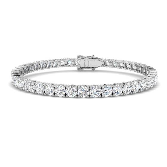 10.80ct I1/G Round cut Diamonds Tennis Bracelet in 18k White Gold