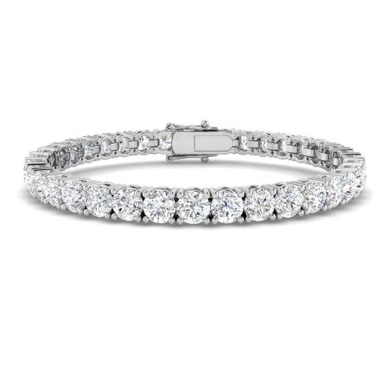 17.42ct I1/G Round cut Diamonds Tennis Bracelet in 18k White Gold