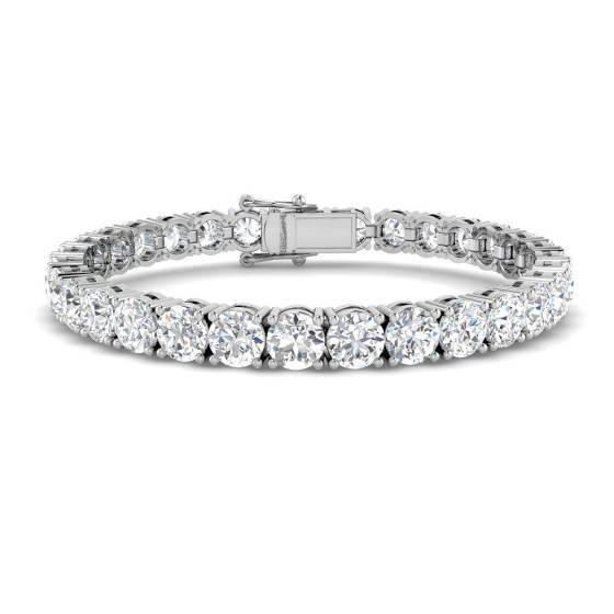 22.54ct I1/G Round cut Diamonds Tennis Bracelet in 18k White Gold