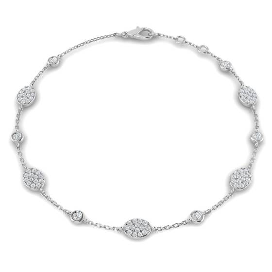 0.46ct SI2/G Round cut Diamonds Designer Bracelet in 18k White Gold