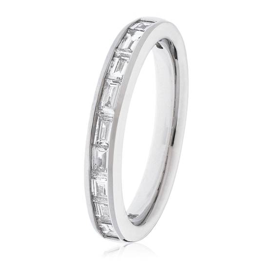 0.60ct VS/F-G Baguette Half Eternity Ring