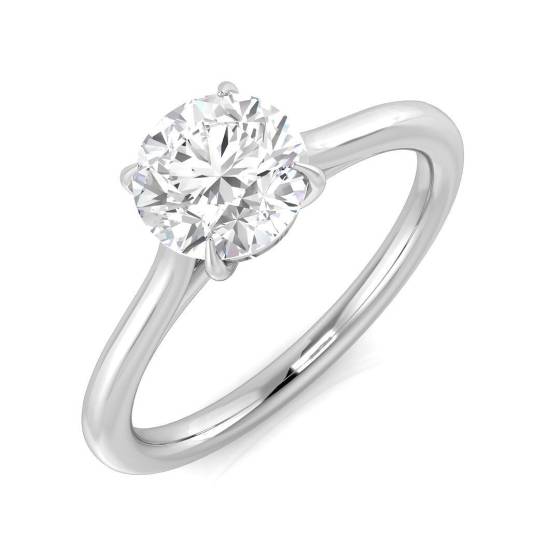 1.00ct SI2/H Round cut Solitaire Engagement Ring in Platinum