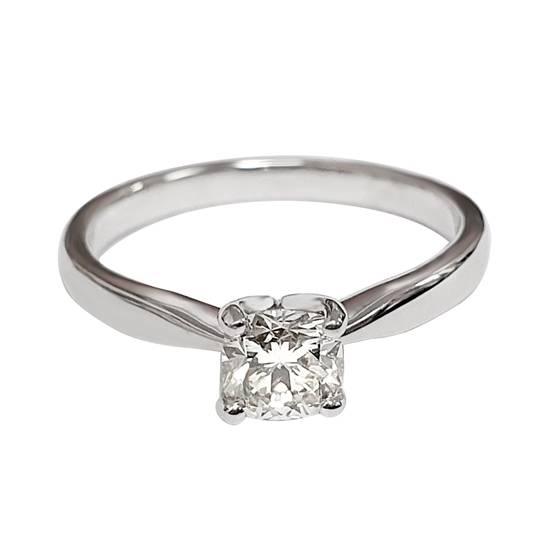 0.60ct VVS1/H Cushion Solitaire Engagement Ring