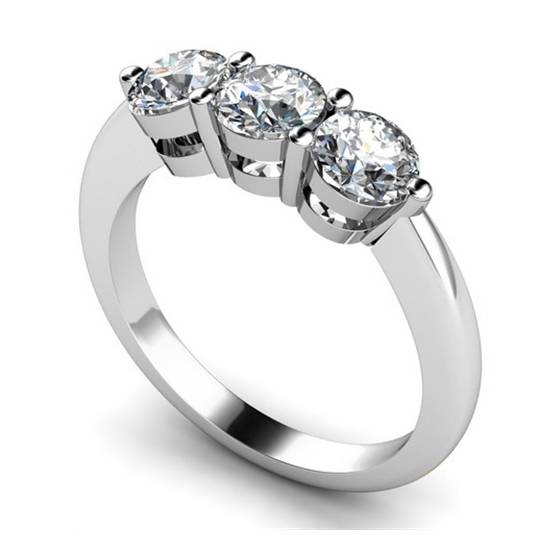 1.00ct I1/F-G Diamond Trilogy Ring