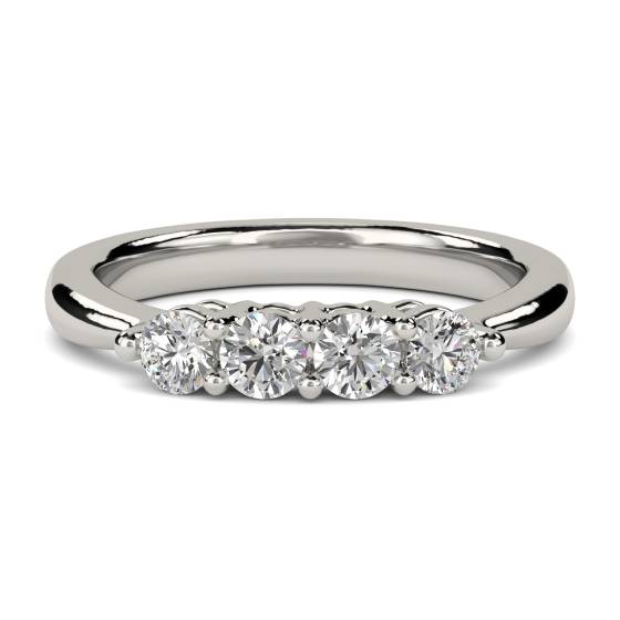 2.00ct VVS2/E-F Lab Grown Round Diamond 4 Stone Ring