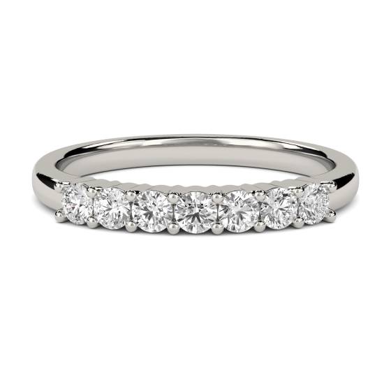 0.50ct VS/F-G 7 Stone Round Diamond Half Eternity Ring