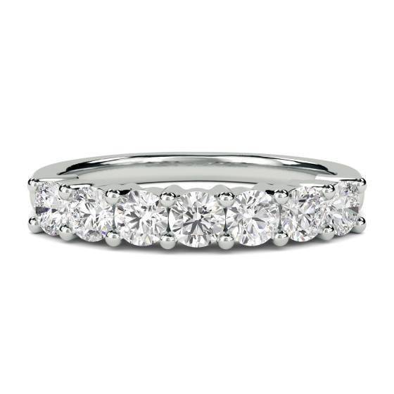 1.00ct VS/F-G 7 Stone Round Diamond Half Eternity Ring