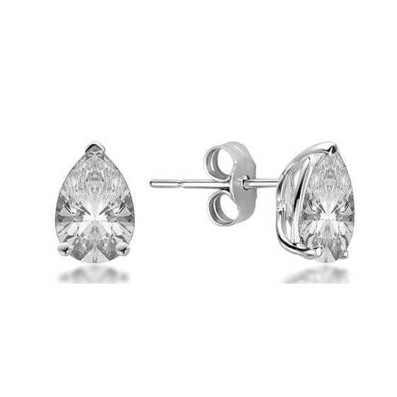 0.50ct SI2/F Classic Pear Diamond Stud Earrings