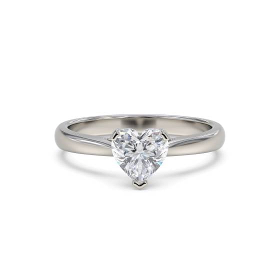 AGI Certified 0.73ct VS2/H Heart Diamond Engagement Ring