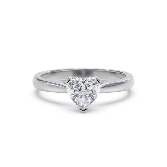 0.40ct SI1/H Heart Diamond Solitaire Ring