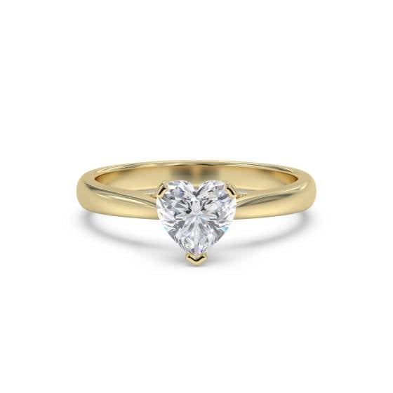 0.90ct VVS1/E Heart Shaped Diamond Solitaire Ring