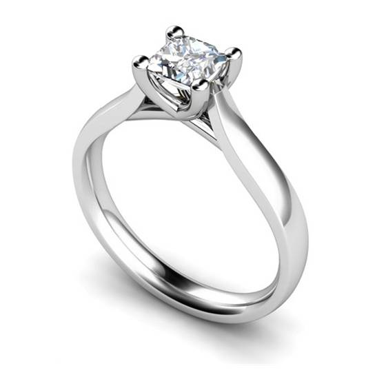 0.40ct VVS1/I Unique Crossover Princess Diamond Engagement Ring