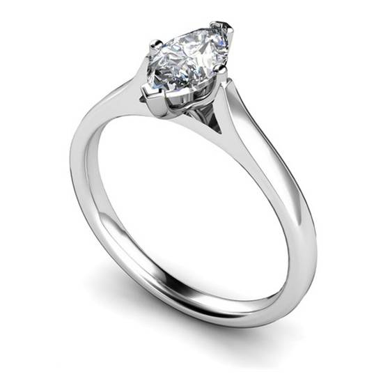 0.90ct SI1/E Marquise Diamond Engagement Ring