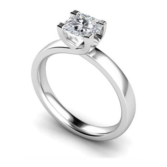 0.50ct SI2/H Princess Solitaire Engagement Ring