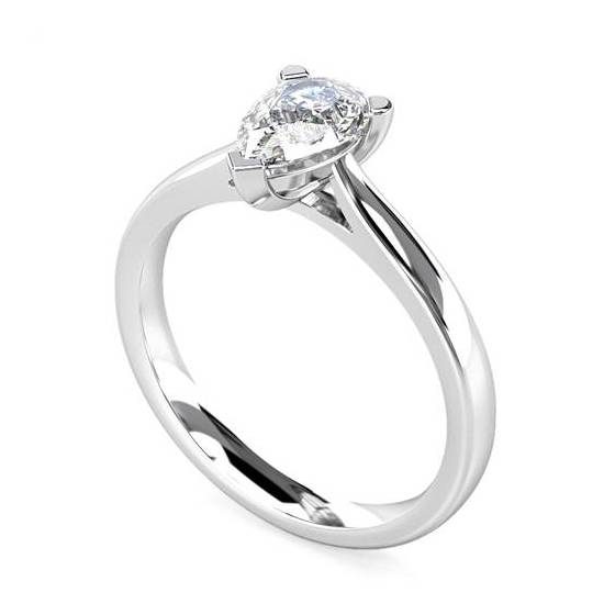 0.50ct VVS1/G Classic Pear Diamond Engagement Ring