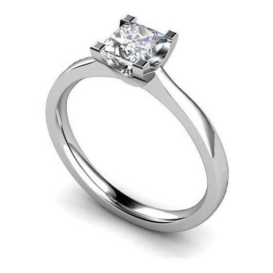 0.92ct I1/E Princess Diamond Engagement Ring