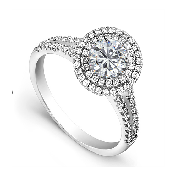 1.00ct SI2/G Halo Engagement Ring