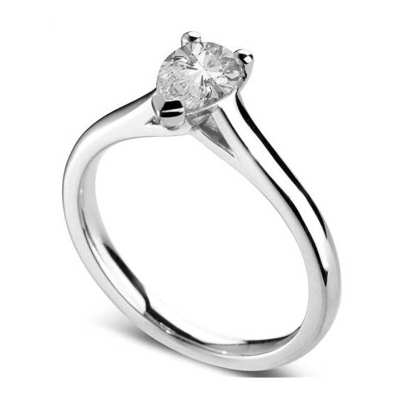 0.50ct SI2/G Classic Pear Diamond Engagement Ring