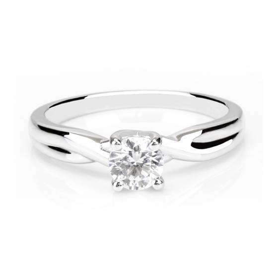 0.70ct VS1/D Round Diamond Infinity Twist Engagement Ring