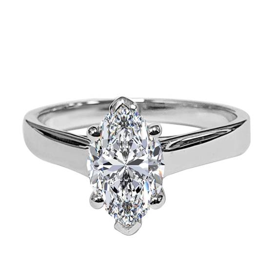 1.00ct I1/E Marquise Solitaire Engagement Ring