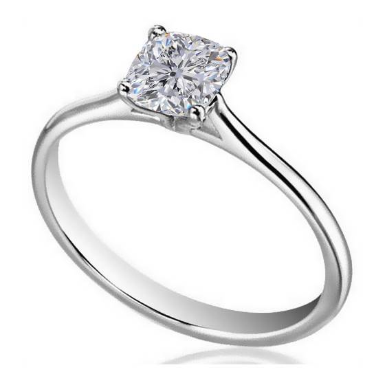 1.12ct SI2/G Cushion Diamond Engagement Ring