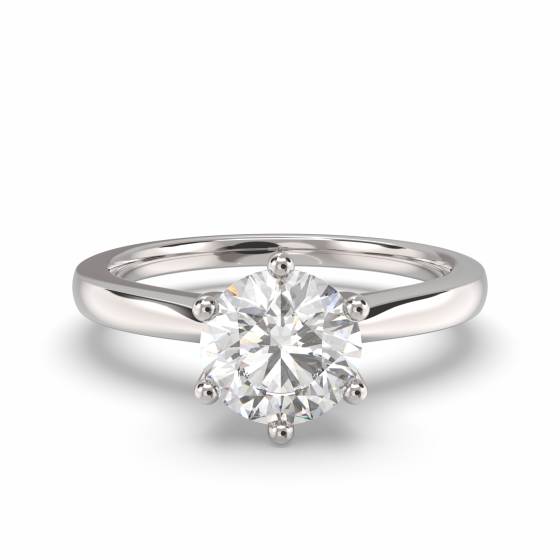 0.90ct I1/F Round Diamond Engagement Ring