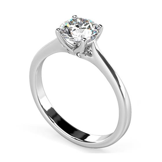 0.30ct SI2/F Round Diamond Engagement Ring