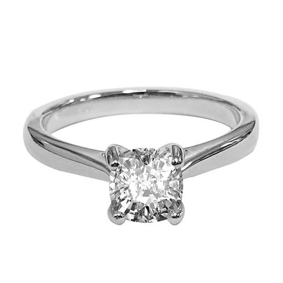 3.50ct I1/G Cushion Solitaire Engagement Ring