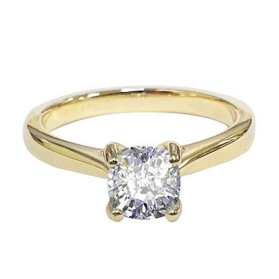 0.40ct VVS1/G Cushion Solitaire Engagement Ring