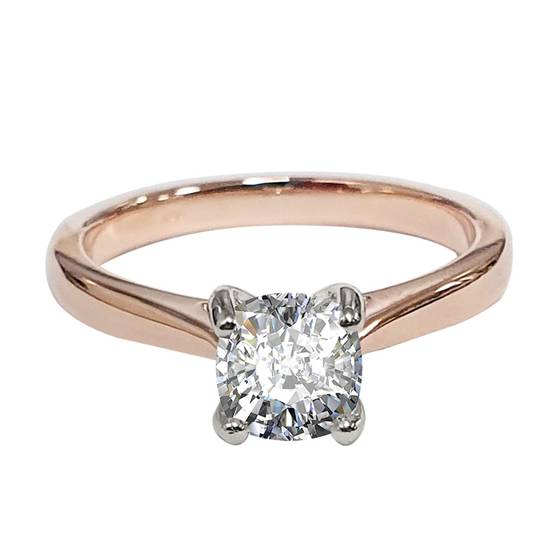 0.92ct I1/G Cushion Solitaire Engagement Ring