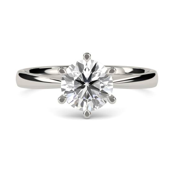 0.70ct SI2/F Round Diamond Engagement Ring