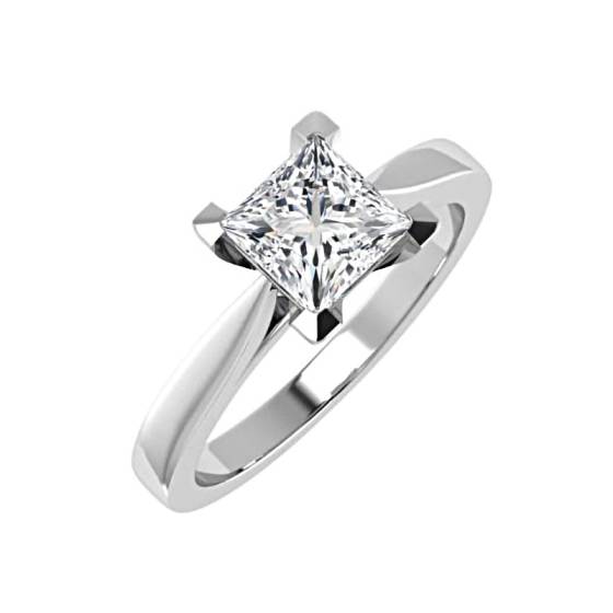 1.70ct SI2/G Princess Diamond Solitaire Engagement Ring