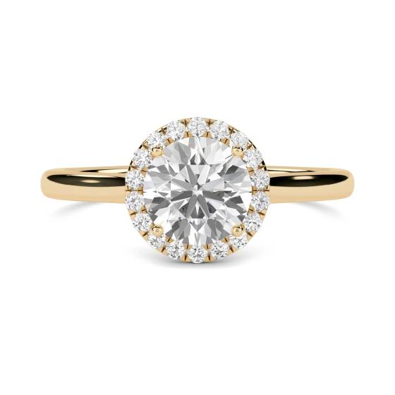 GIA Certified 0.70ct SI2/E Elegant Round Diamond Single Halo Ring