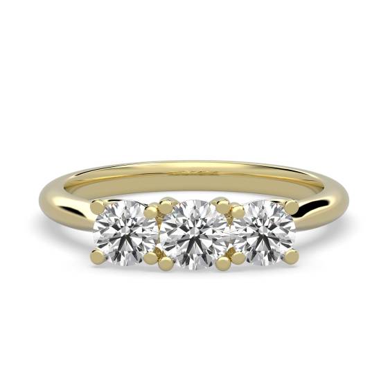 0.90ct VS/F-G Round Diamond Trilogy Ring