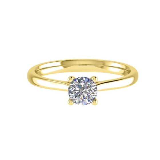 1.00ct SI2/F Round Diamond Solitaire Engagement Ring