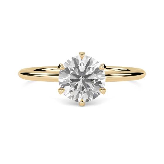 1.00ct I1/E Round Diamond Solitaire Ring