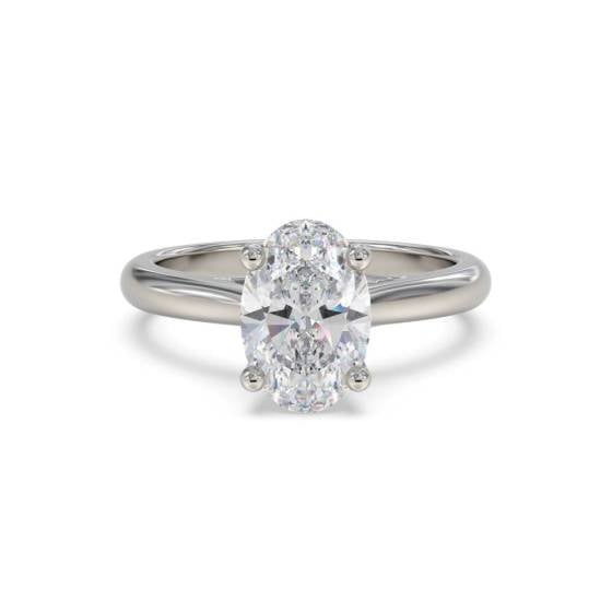 1.60ct I1/G Modern Oval Diamond Engagement Ring