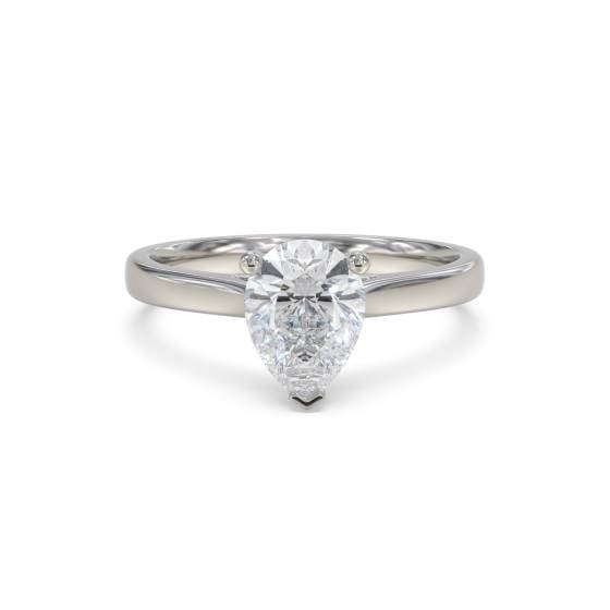 1.01ct I1/G Classic Pear Diamond Engagement Ring